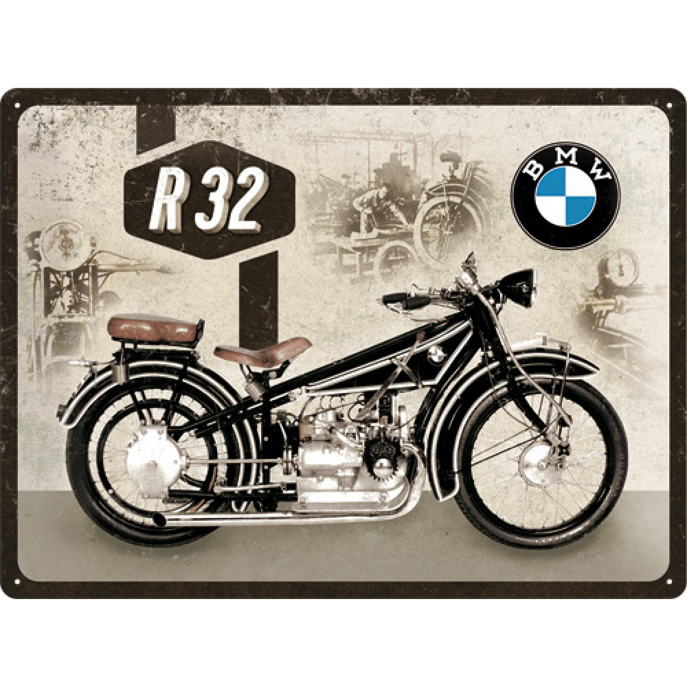 Placa metalica - BMW - Motorcycle R32 - 30x40 cm